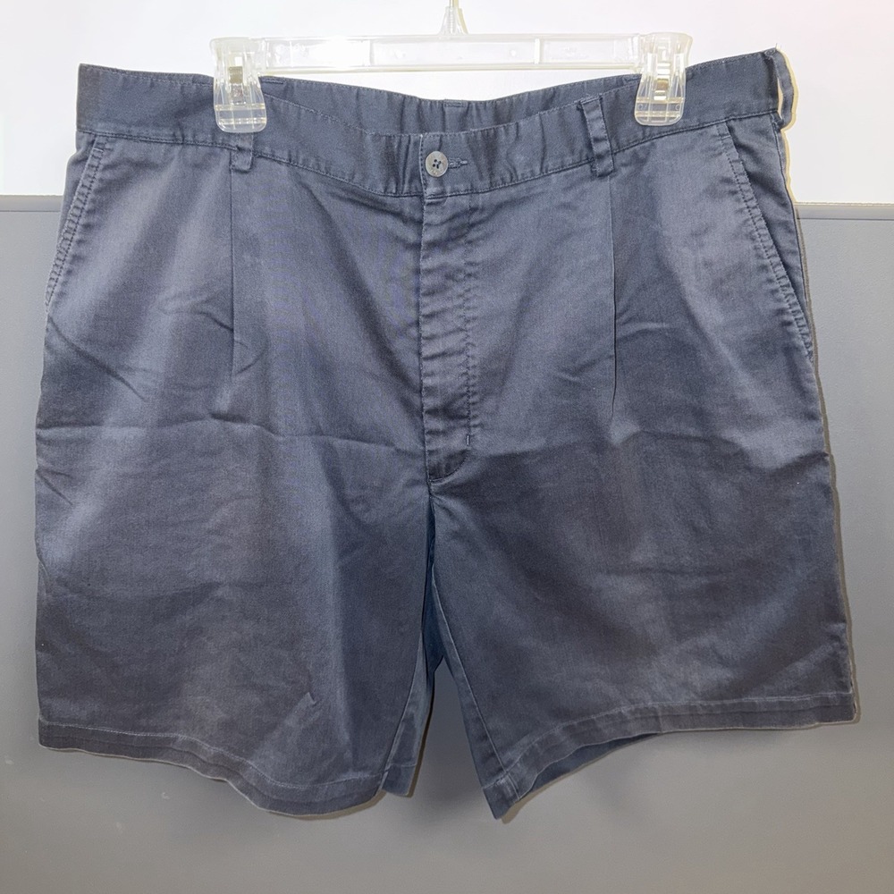 Nike Golf Shorts Mens 38 Dark Navy Blue Pleated Nike Fit Dry Performance Casual